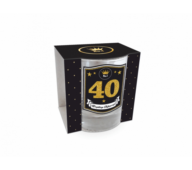 Szklanka do whisky Gold 40 urodziny