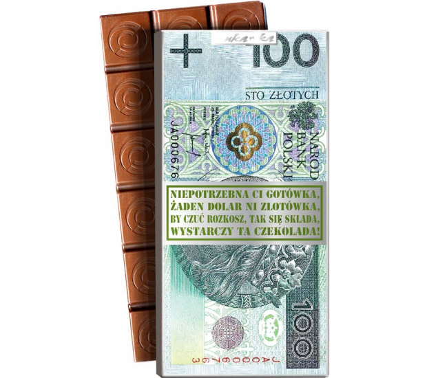 Czekolada banknot 100 złotych