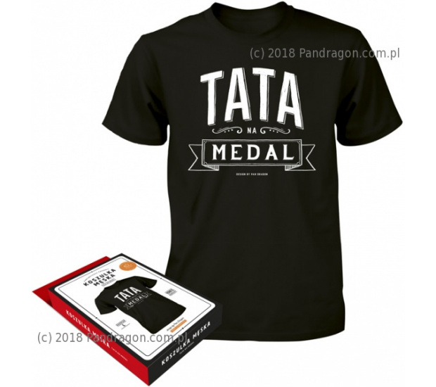 Koszulka Vintage - Tata na medal  XL