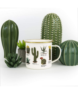 Kubek Kaktusy Gift Republic Emaliowany