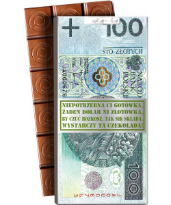 Czekolada banknot 100 złotych